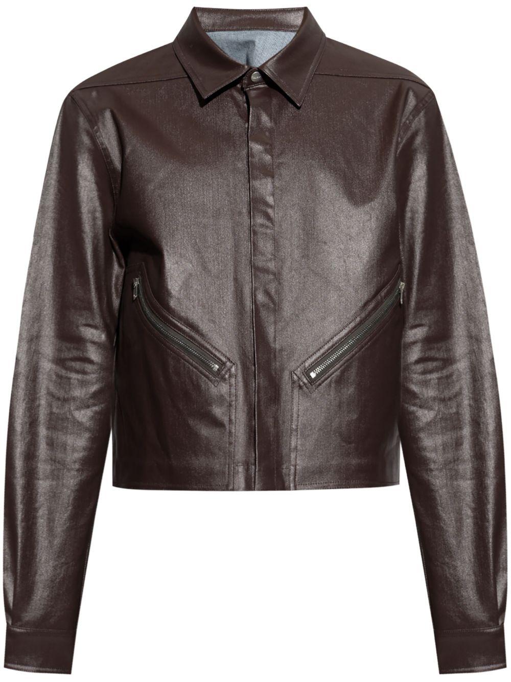 Tour Alice Shirt Jacket RU01E5742SCT 14 MAHOGANY RICK OWENS