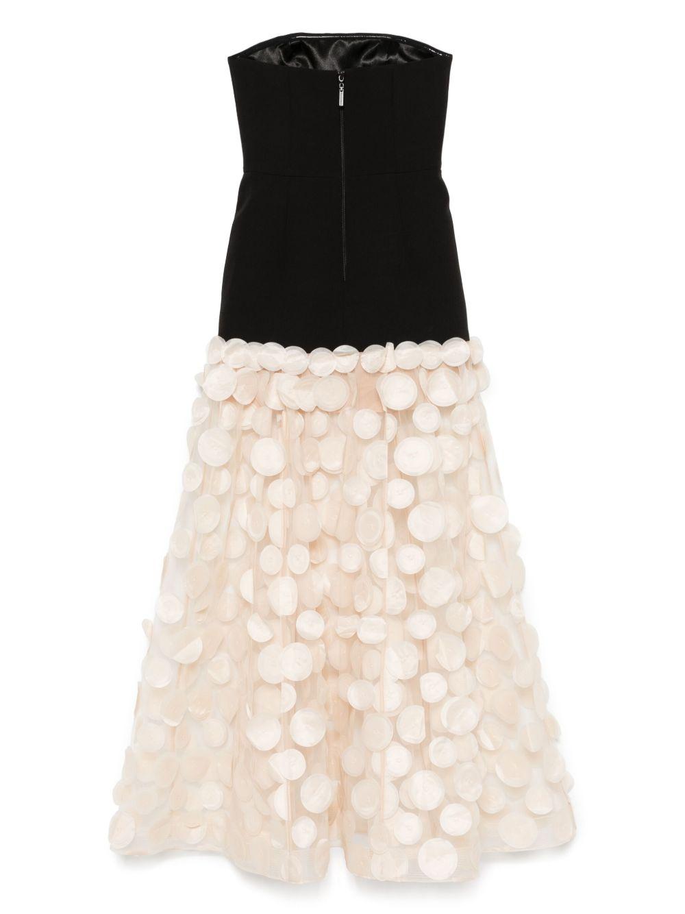 Abito Harper Strapless Black and Beige Gown BB22001BLBG BLACK BEIGE BRONX AND BANCO