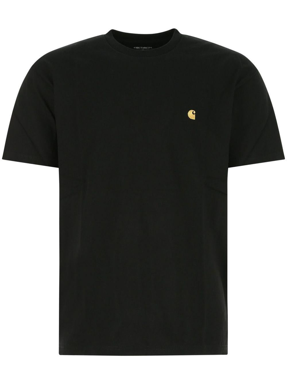 S/S Chase T-Shirt Cotton Combed Single Jersey I026391 00FXX BLACK GOLD CARHARTT WIP