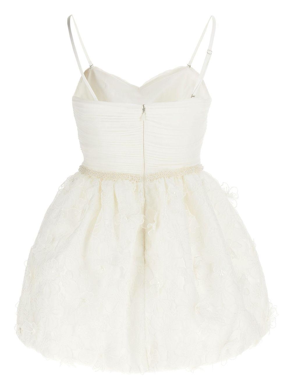 Bow-detail mini dress SS25263SW WHITE SELF-PORTRAIT