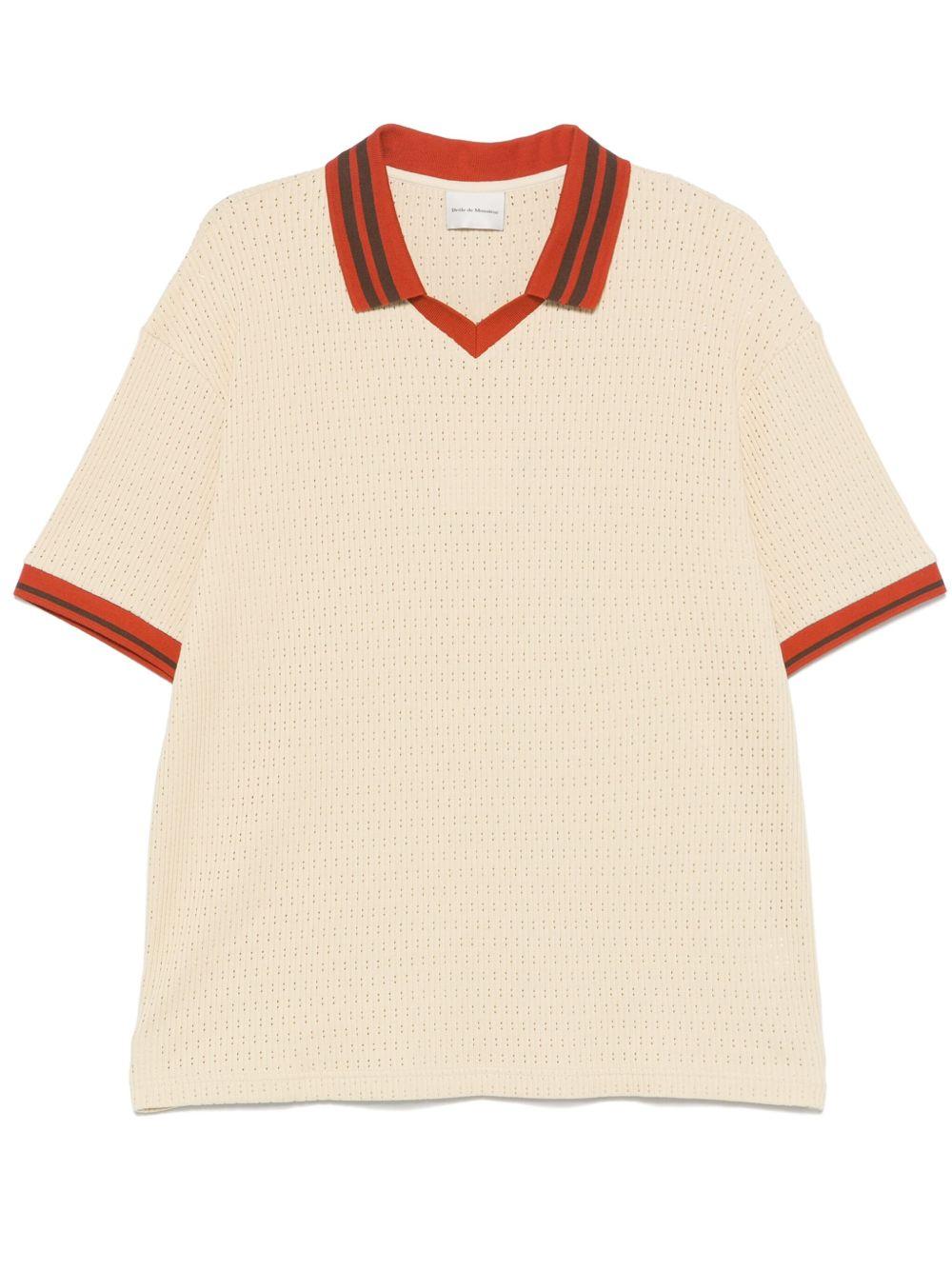 Le Polo Ajouré GPL143CO193 LIGHT BEIGE DROLE DE MONSIEUR
