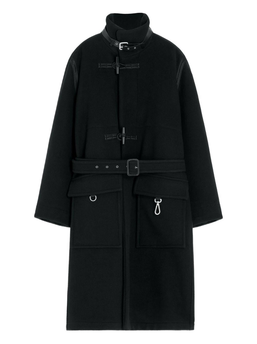 Duffle Coat - Black Double Wool CO1112LF1116 BK999 BLACK LEMAIRE