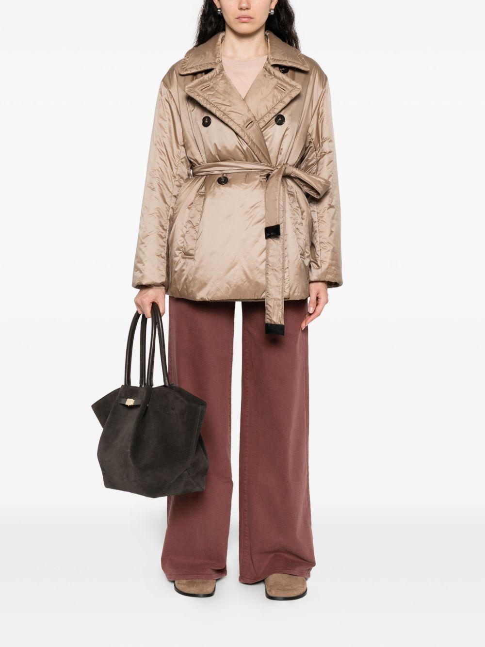 Trench corto imbottito in tela antigoccia - Honey CALLAMM10025 023 HONEY MAX MARA THE CUBE