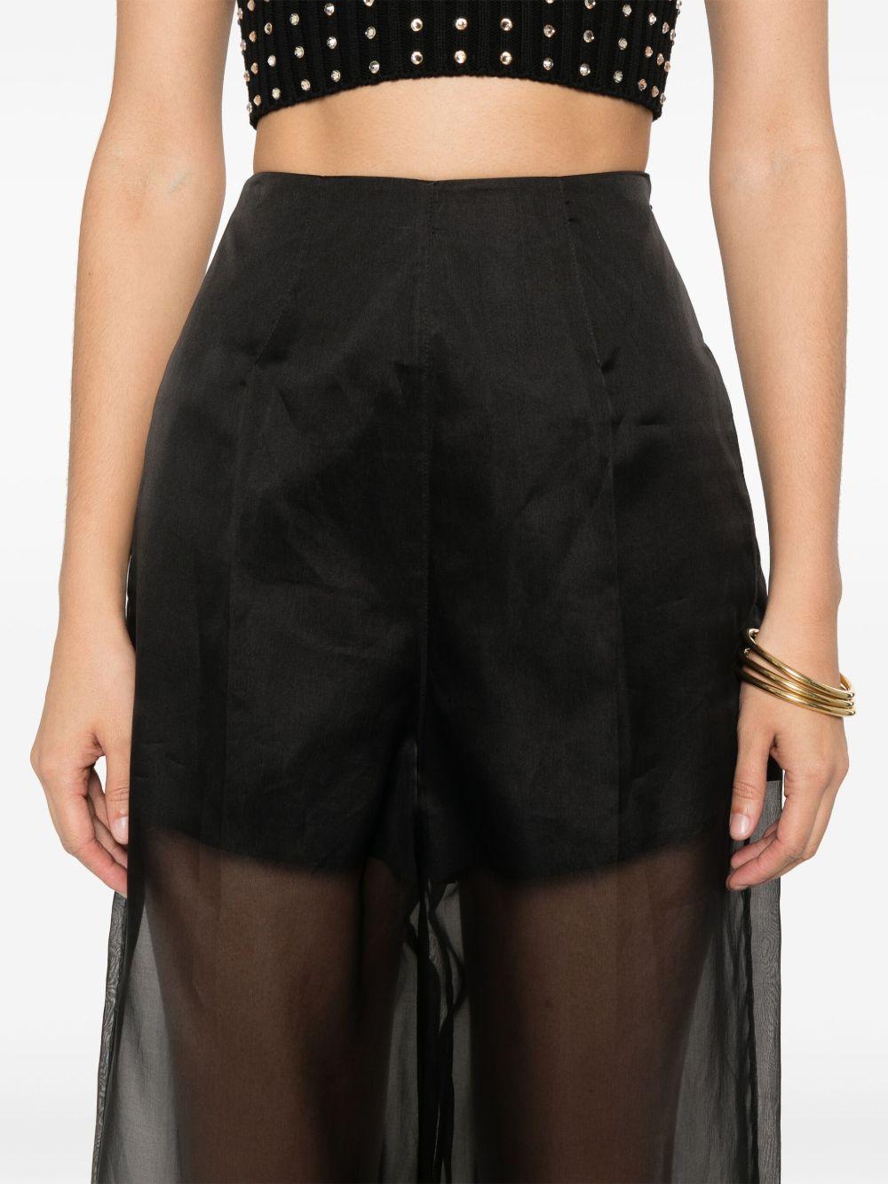 Pantalone wide leg in organza di seta 13821 NOIR FORTE FORTE