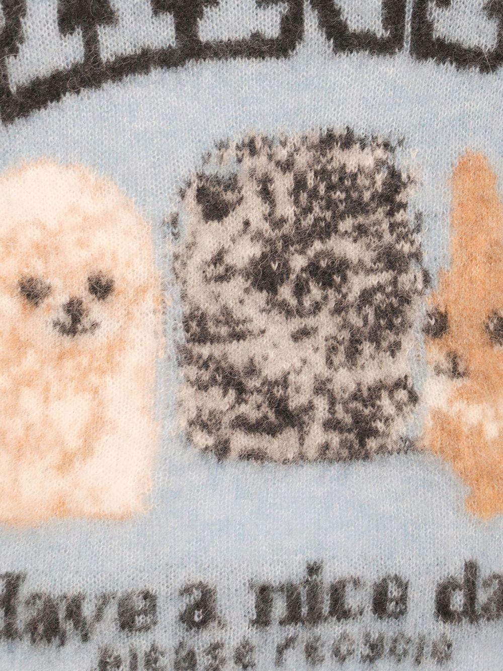 Blue Animal Print T-shirt K2517 326 SOFT CHAMBRAY GANNI