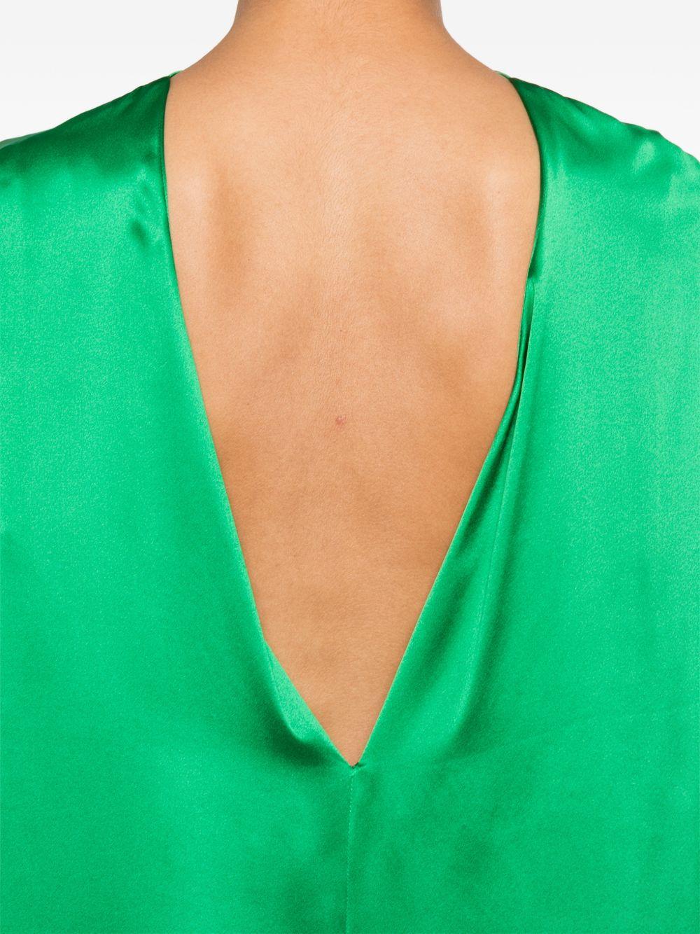 Silk Midi Dress DIRIASHORT3024 604 GREEN DRIES VAN NOTEN