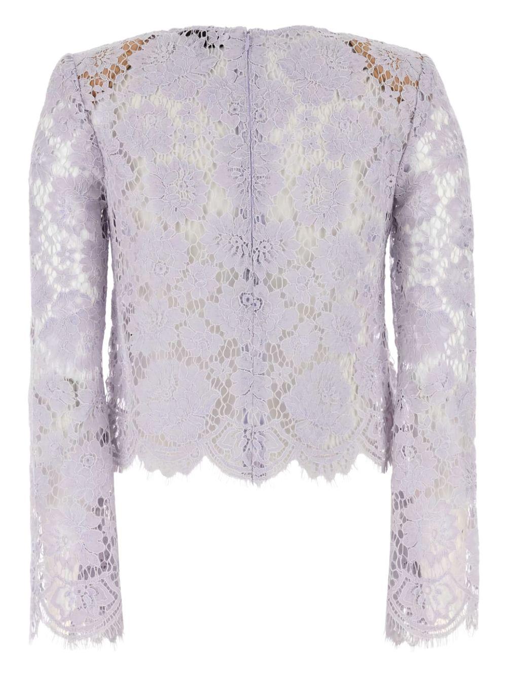 Lace blouse<BR/> SS25049TAL LILAC SELF-PORTRAIT
