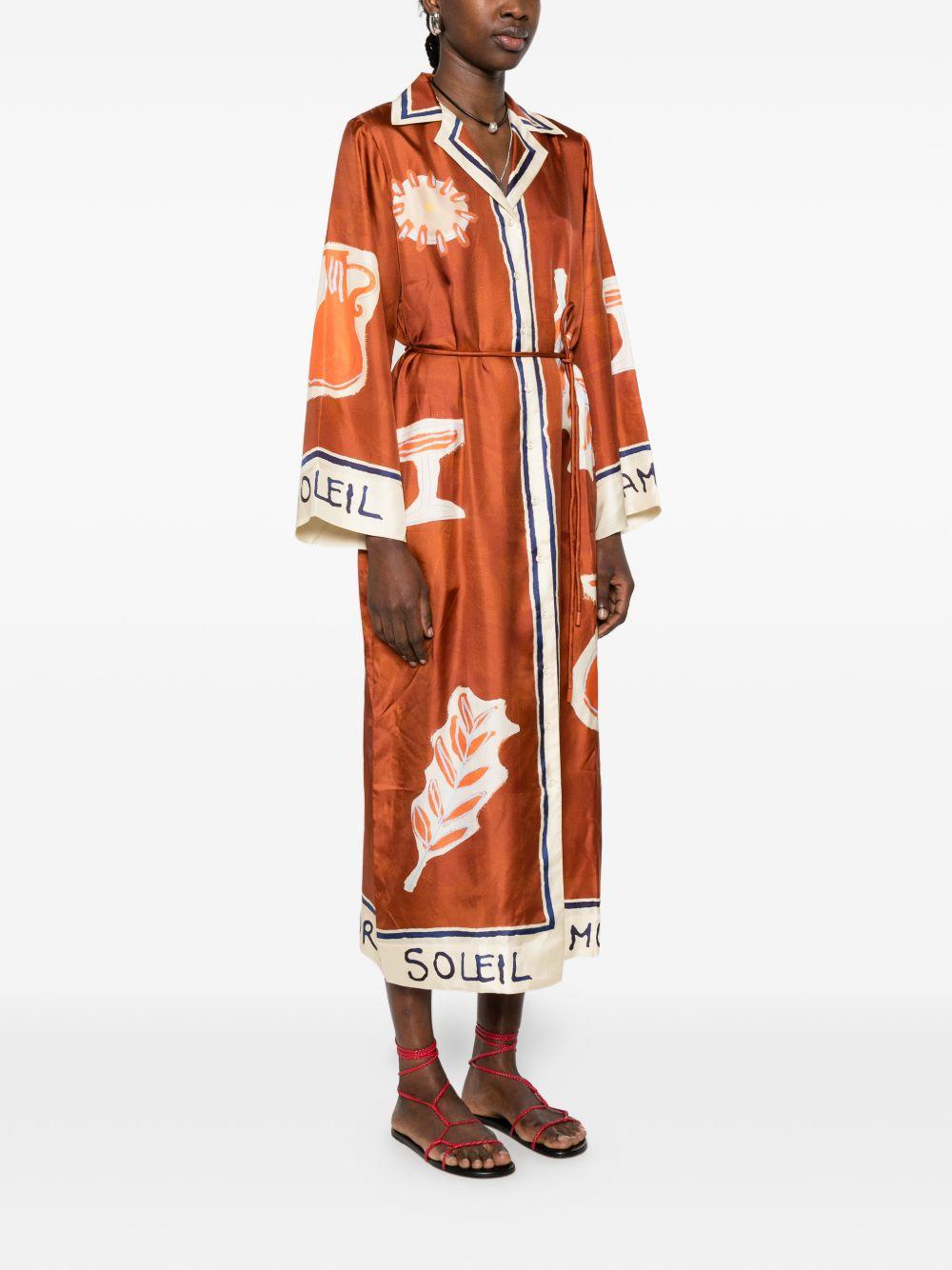 Chemisier Soleil D'amour in seta 6080D RUST ALEMAIS