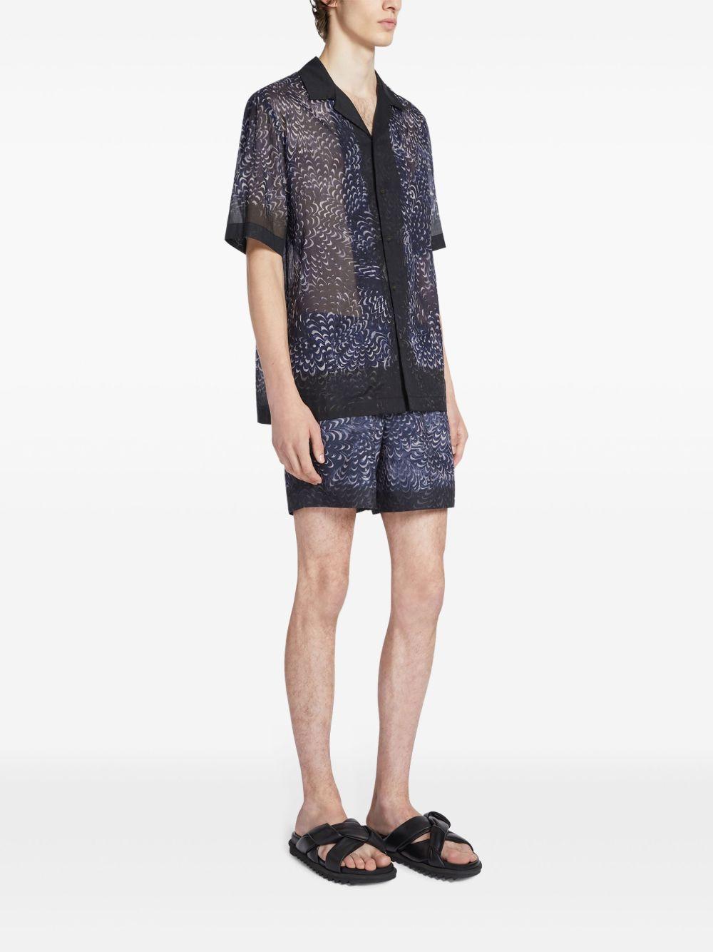 Camicia boxy in cotone 2510207421162 509 NAVY DRIES VAN NOTEN