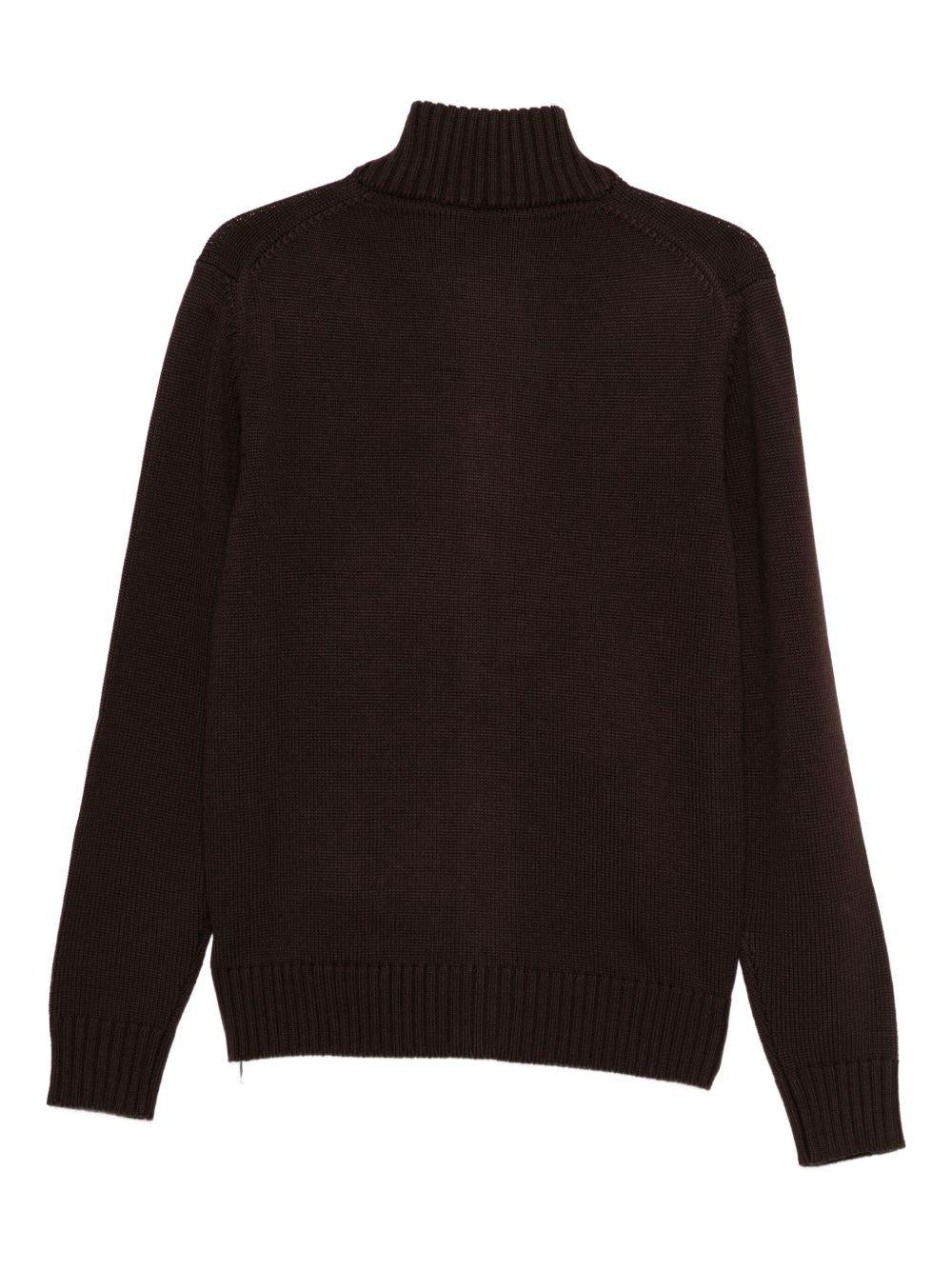 Cardigan A Collo Alto In Lana 810130ZR229 Z1991 ZANONE