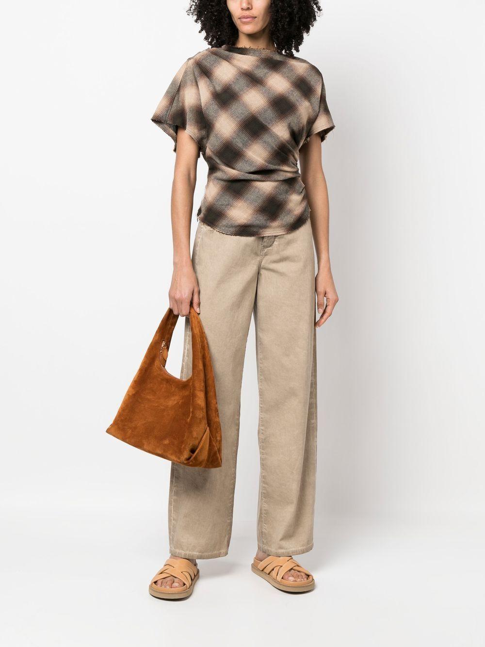 Jeans a vita alta UP3036UW200 TAN UMA WANG