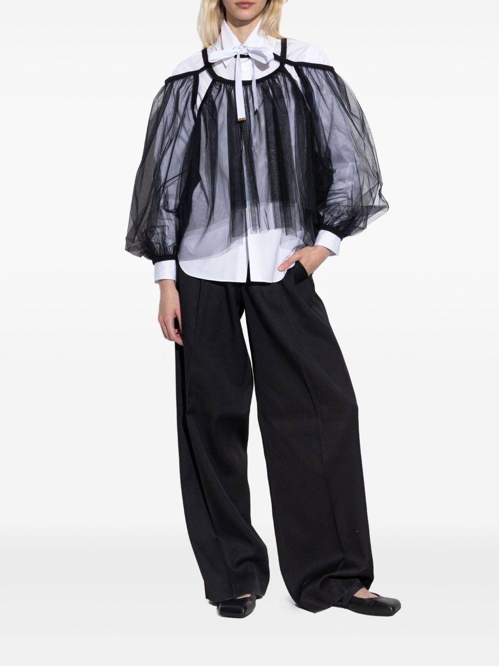 Maniche in tulle 3OT013S25 1 BLACK NOIR KEI NINOMIYA