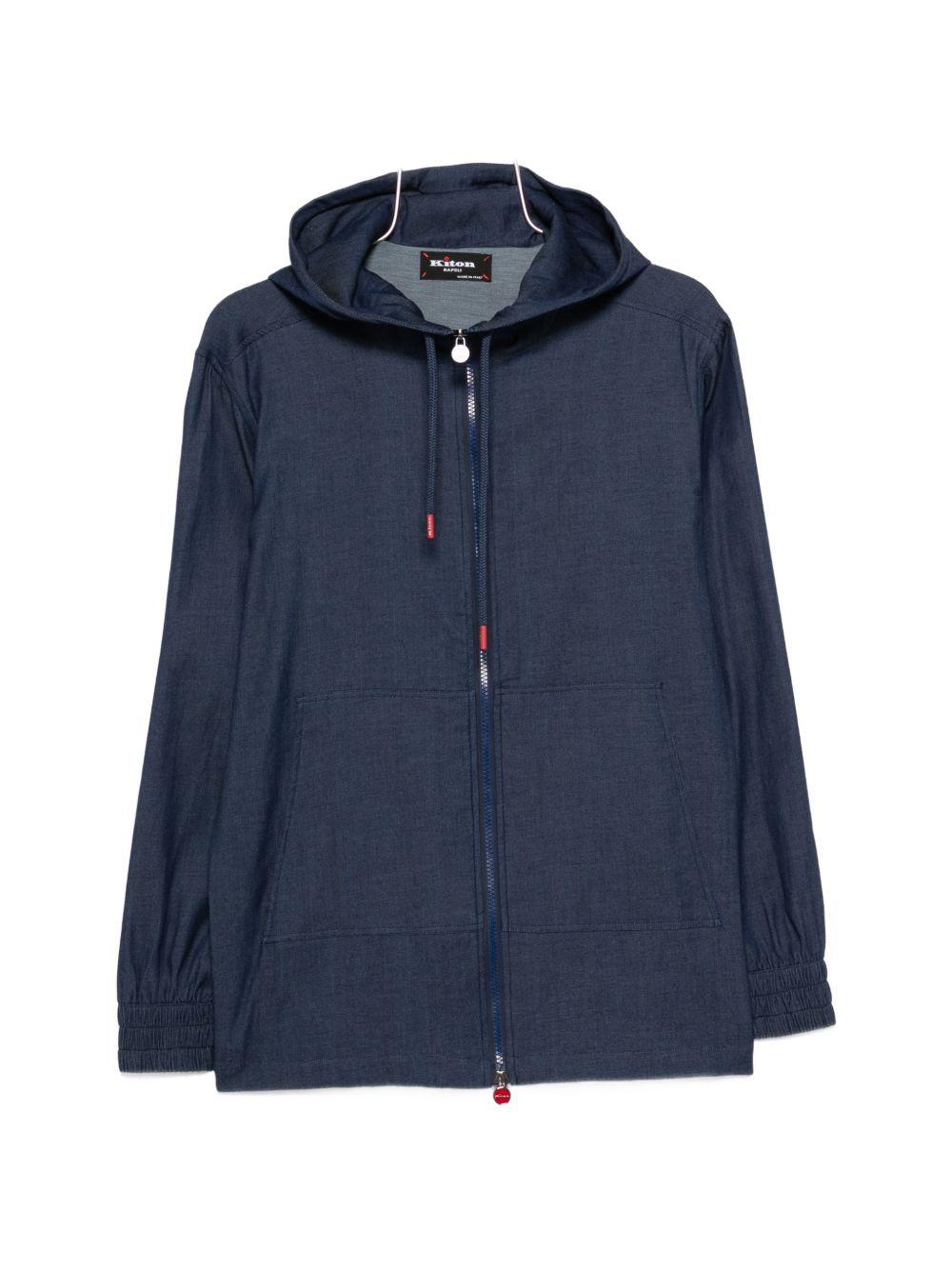 KITON - Giacca con cappuccio UMC010H0969601000 BLUE KITON