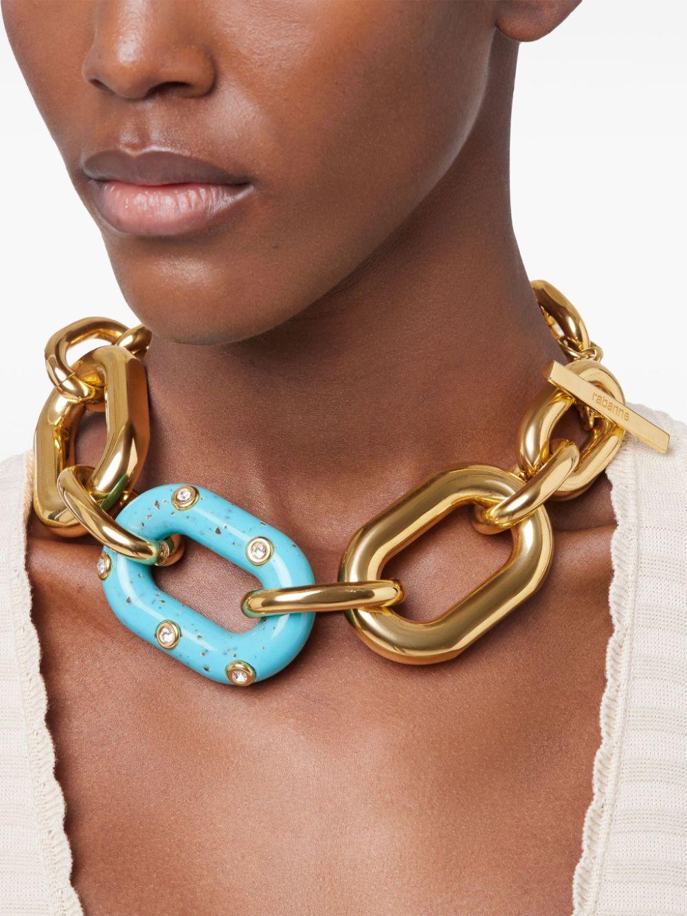 25PBB0015MET727 M442 GOLD TURQUOISE RABANNE