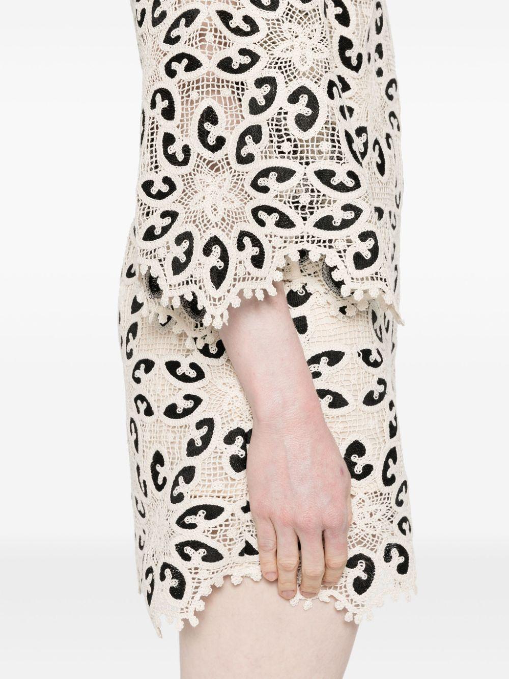 1238DSS242 CREAM BLACK ZIMMERMANN