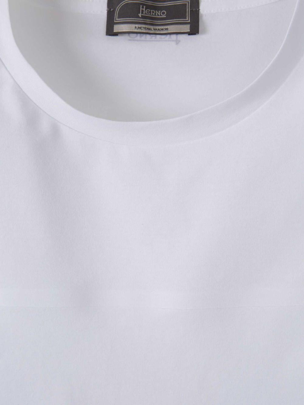 T-shirt in superfine cotton stretch JG000237U52003 1000 Bianco HERNO