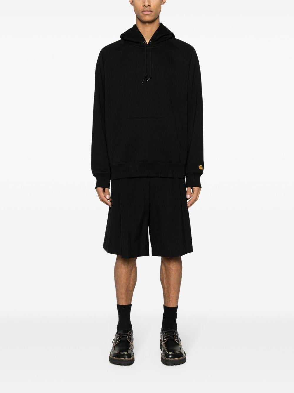 Felpa con Cappuccio Hooded Chase Sweatshirt I033661 00FXX BLACK GOLD CARHARTT WIP