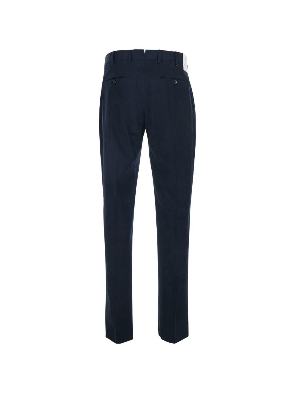 Pantaloni con pieghe e bottoni COZSUFZA0CL1SD80 0360 NAVY PT TORINO
