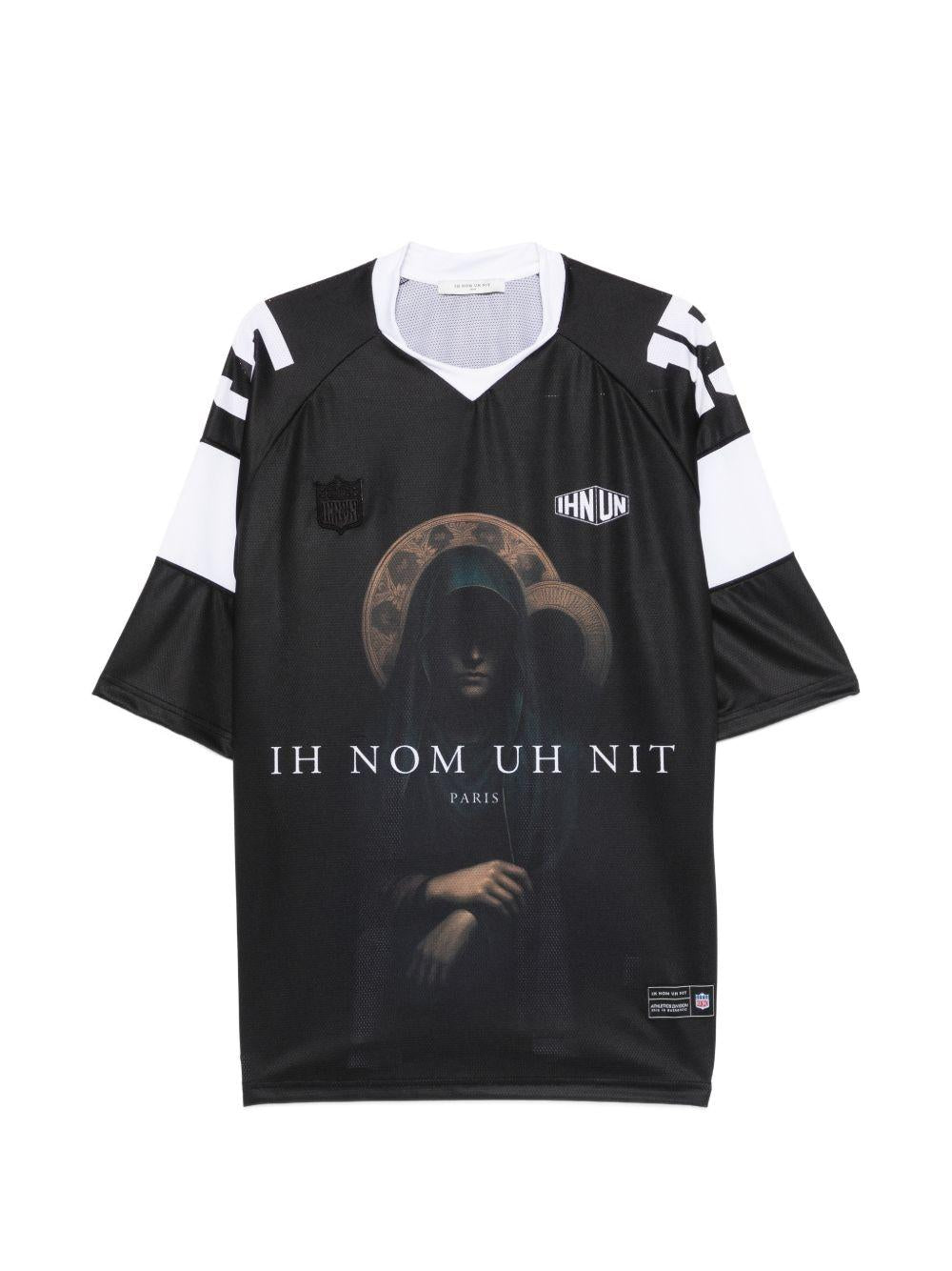 IH NOM UH NIT - Maglietta tecnica Holy Mary NUS26231 520 BLACK WHITE IH NOM UH NIT