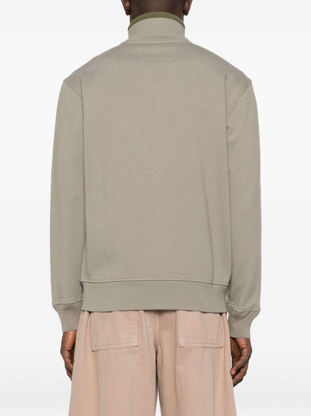 Diagonal Raised Fleece Full Zip Sweatshirt 19CMSS139A005086W 356 FALLEN ROCK CP COMPANY