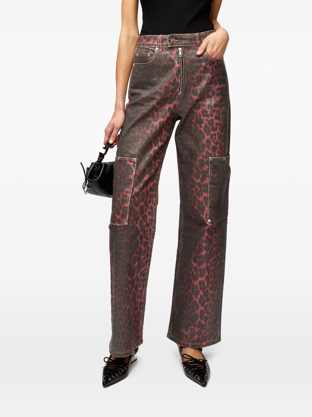 Leopard Foil Andi Jeans J1680 474 RACING RED GANNI