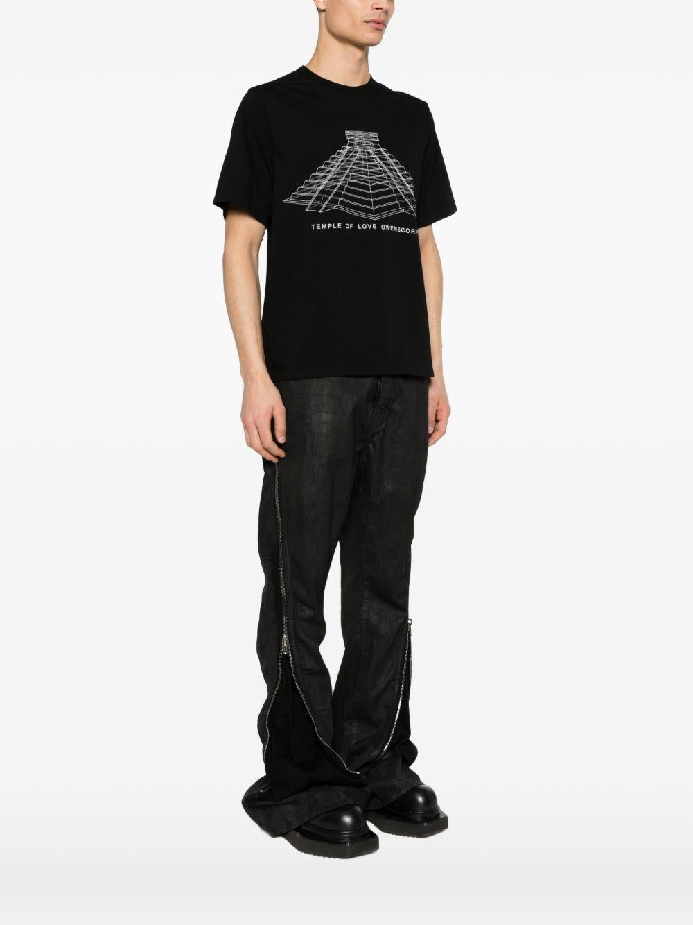 T-shirt Brad RR01F2232JAEP13 0911 BLACK MILK RICK OWENS
