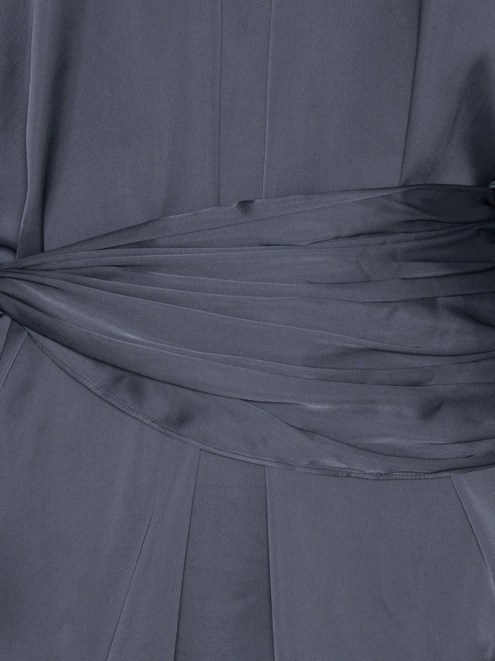 Satin Strap Tie Dress Dark Blue 1146201192 1192 GRAPHITE ROTATE