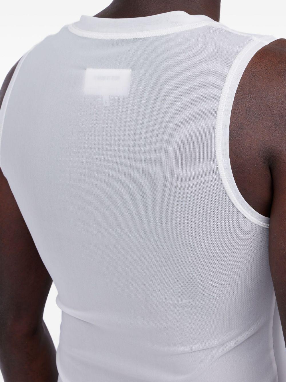 Top in tinta unita con stampa<BR/> SH2NL0014S24423 102 MM6 MAISON MARGIELA