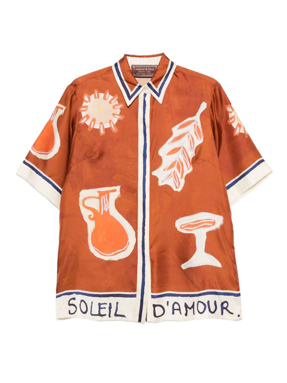 Camicia Soleil D'amour in seta 6081T RUST ALEMAIS