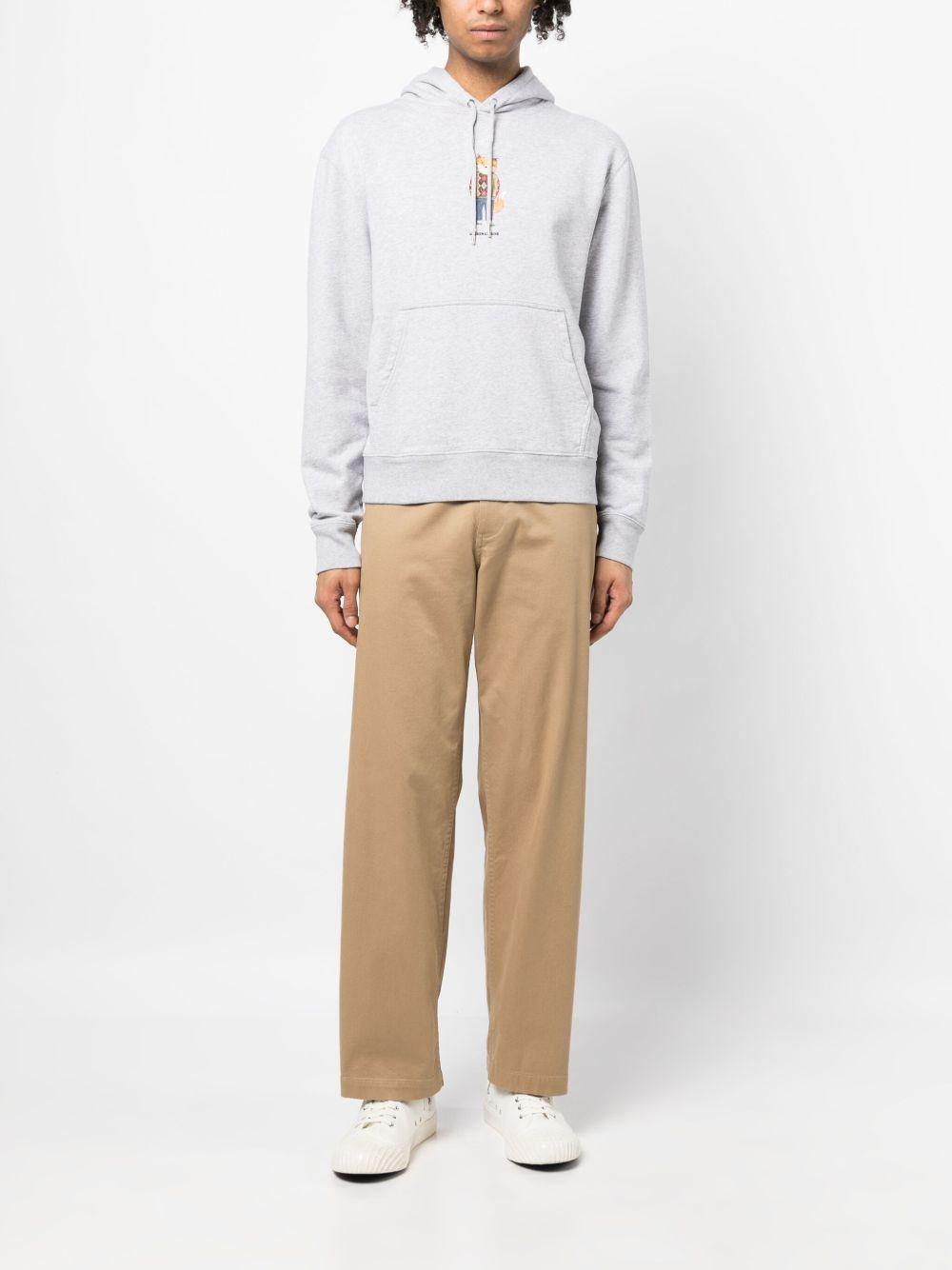 LM00304KM0001 H120 LIGHT GREY MELANGE MAISON KITSUNE