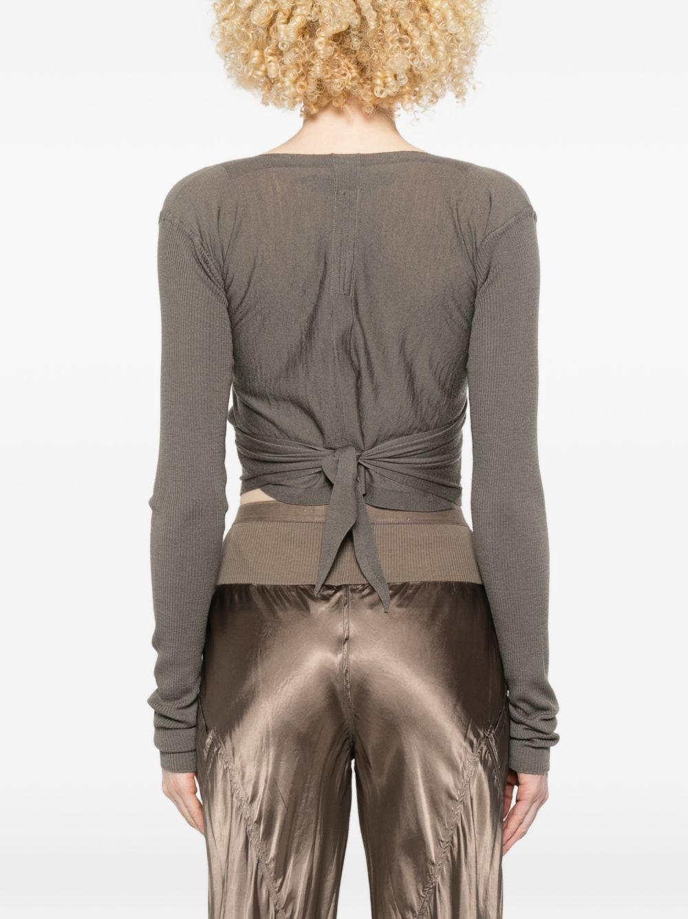 Cardigan cropped a portafoglio RP01F6645M 34 DUST RICK OWENS