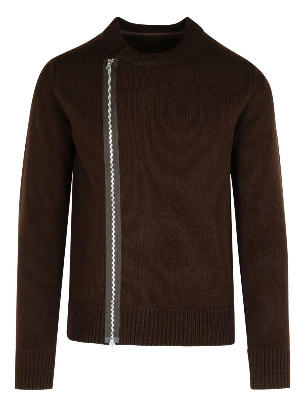 Wool Knit Cardigan 2503833M 601 BROWN SACAI