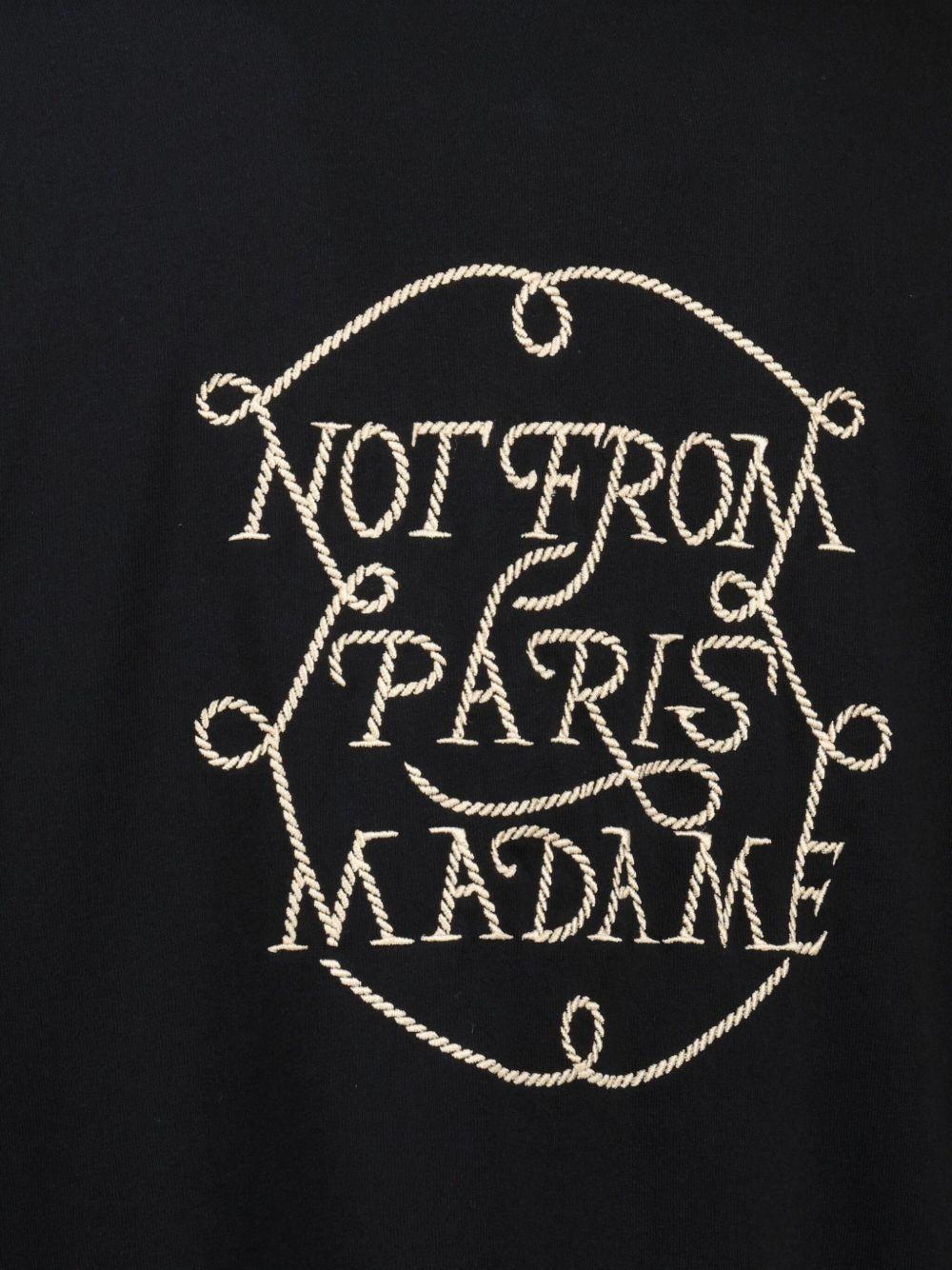 Le T-Shirt Slogan Tresses HTS259CO134 BLACK DROLE DE MONSIEUR