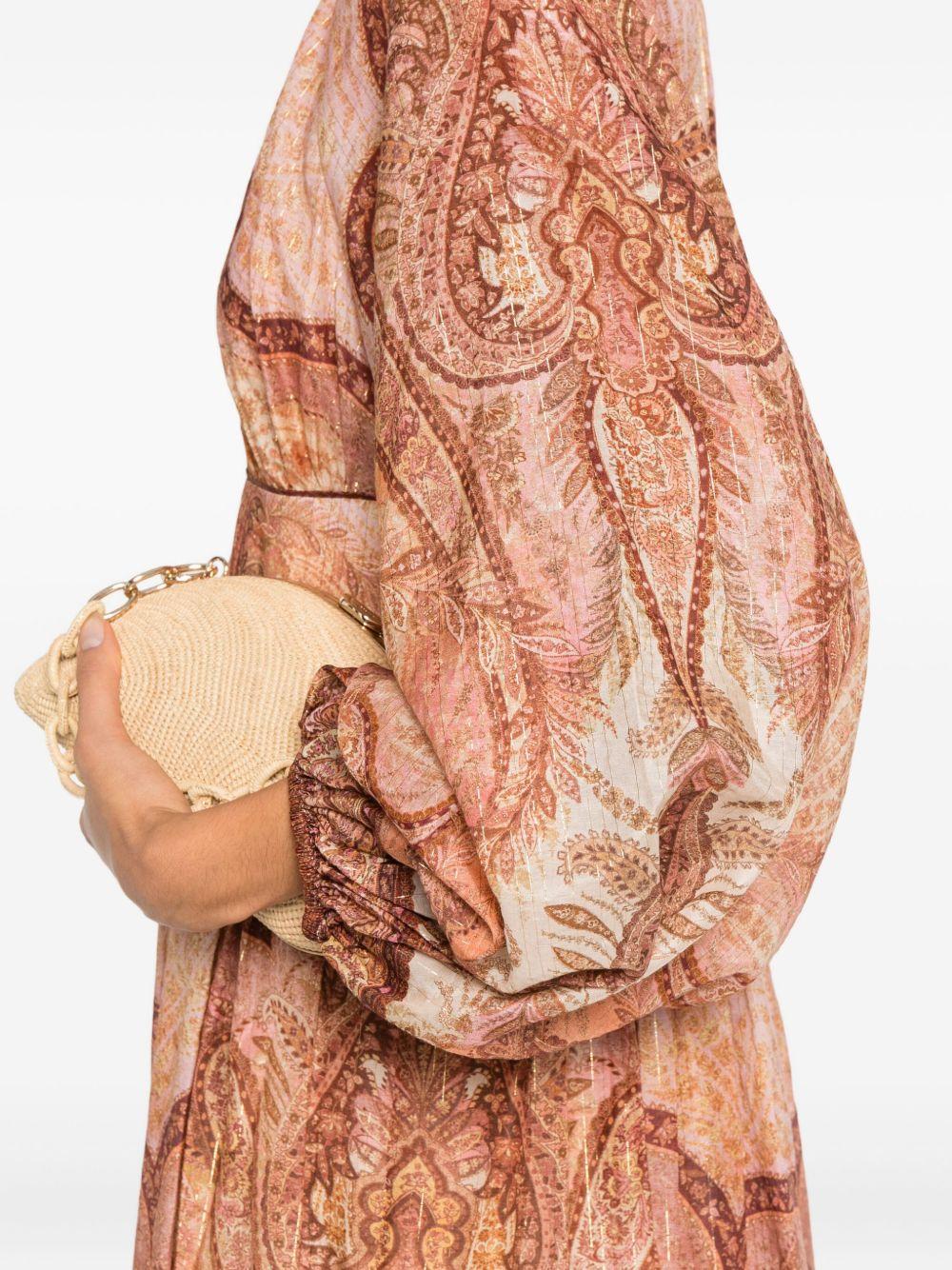 Wanderlust Midi Dress 5947DRS262 TAPESTRY BURGUNDY ZIMMERMANN