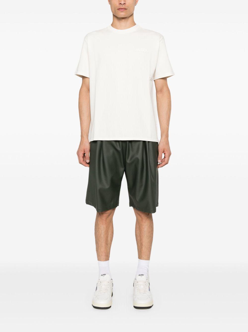 Tone-on-tone logo T-shirt<BR/><BR/> TSPX12OS CREAM AUTRY