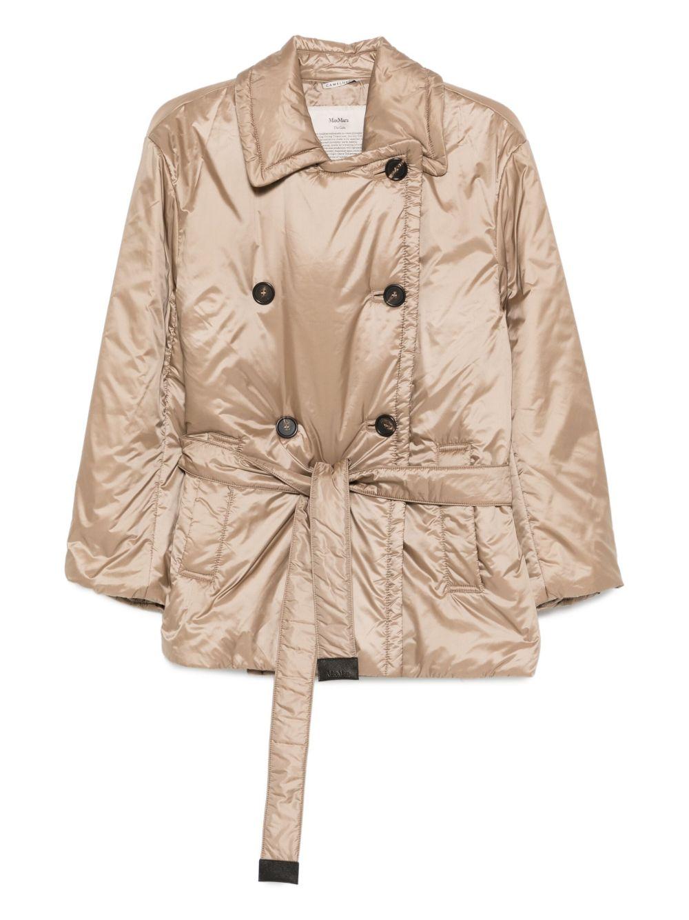 Trench corto imbottito in tela antigoccia - Honey CALLAMM10025 023 HONEY MAX MARA THE CUBE