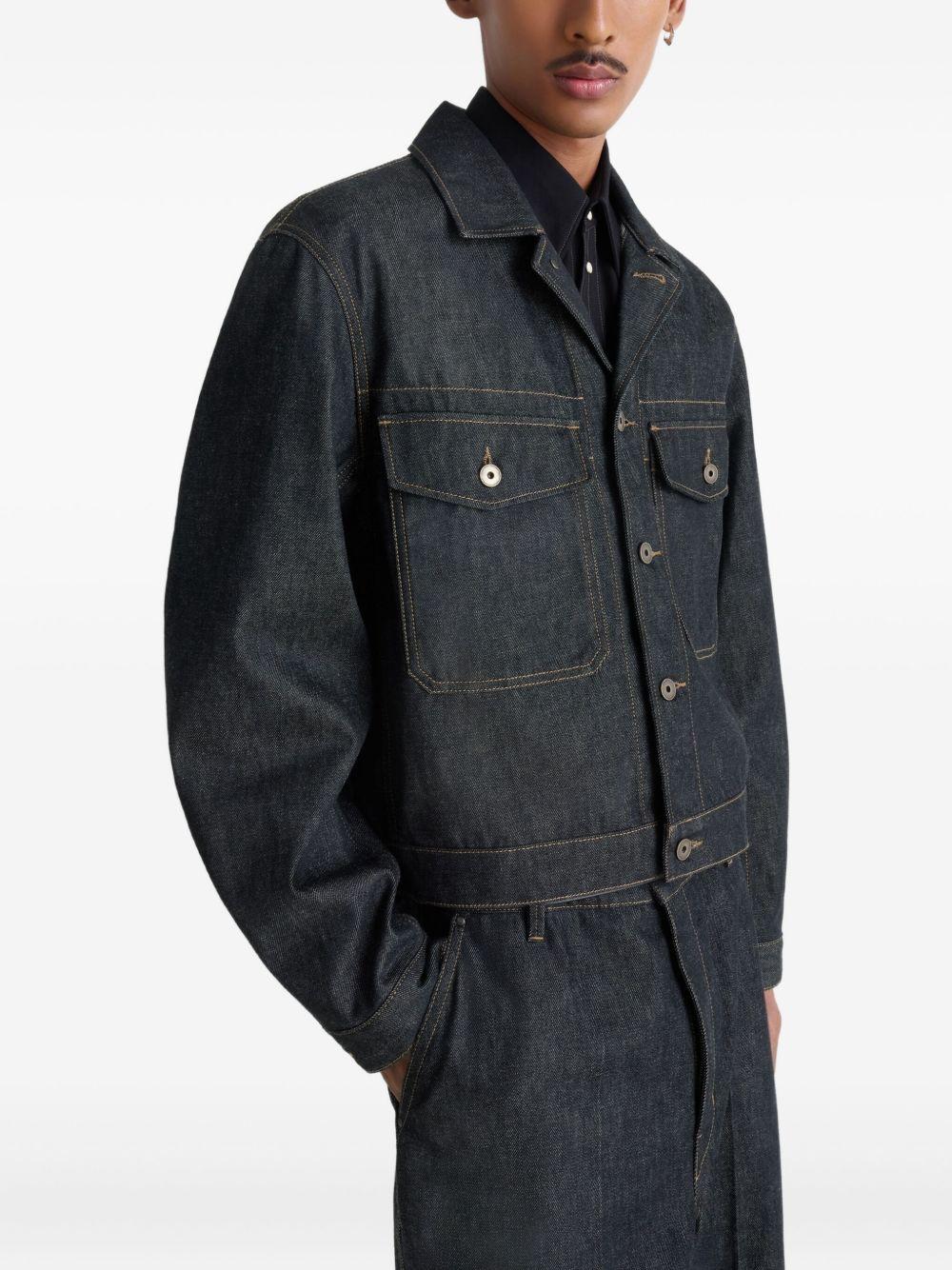 Trucker Jacket - Heavy Slate Denim OW1188LD1061 BK965 SLATE LEMAIRE