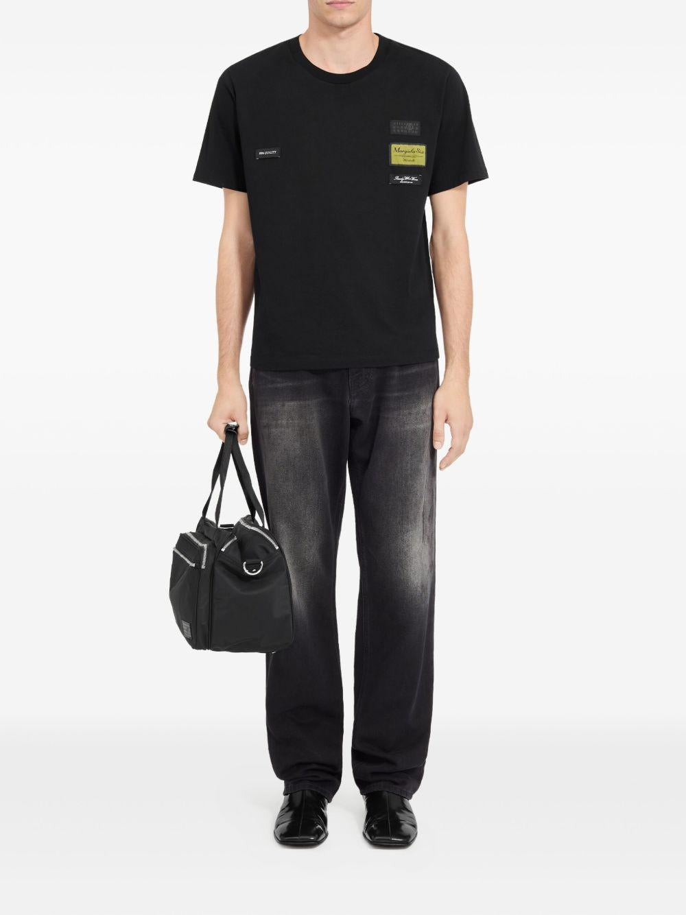 T-shirt con etichette esterne SH0GC0069S24311 900 MM6 MAISON MARGIELA