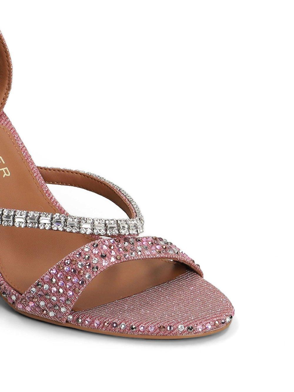 KURT GEIGER - Sandali Crystal Strap in glitter rosa 5393798689 PINK KURT GEIGER LONDON