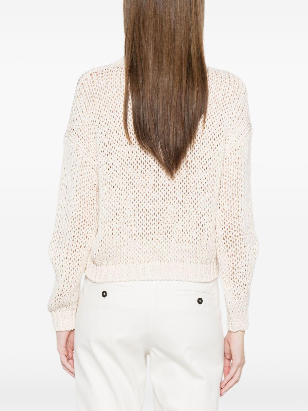 Cardigan boxy 261FXA41010 02 ECRU ROBERTO COLLINA