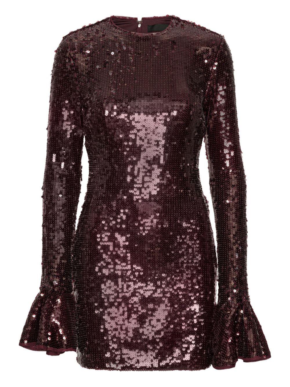 Sequin LS Mini Dress 1146142734 2734 ZINFANDEL ROTATE