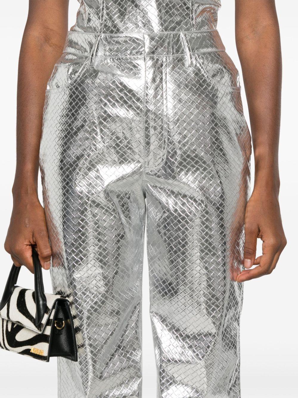 Pantaloni dritti intrecciati 1133482293 2293 SILVER ROTATE