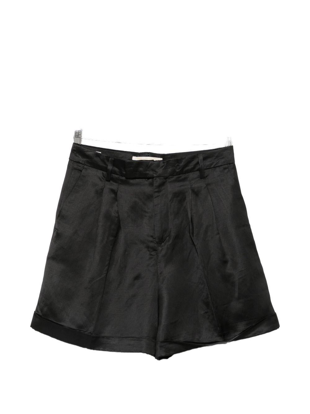 Shorts sartoriali con pieghe ISABELLEW300189 00010 NERO BRIGLIA 1949