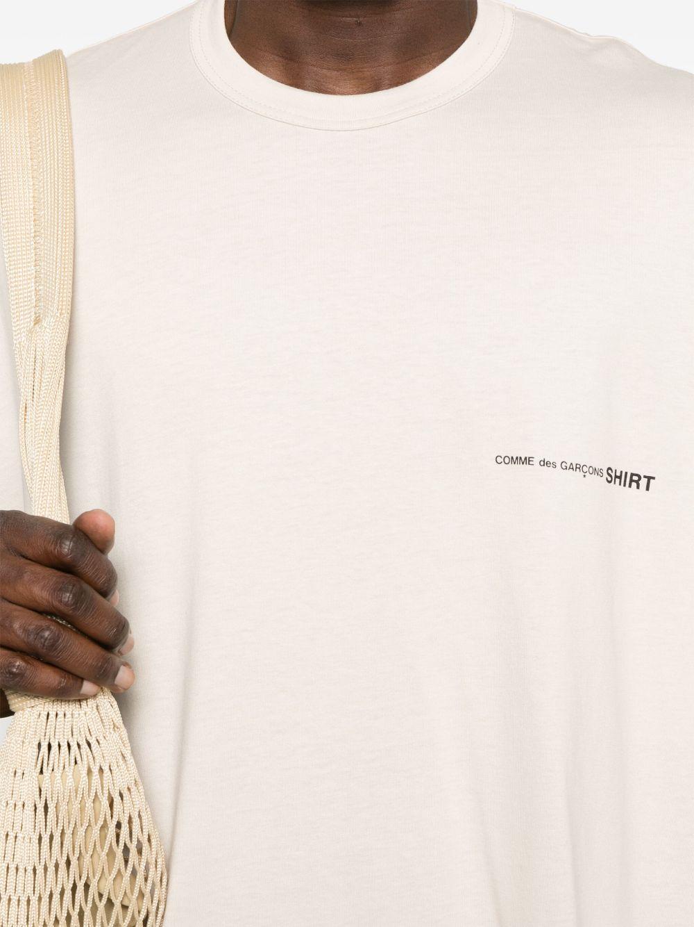 Men's Logo T-Shirt FOT023S25 4 BEIGE COMME DES GARCONS SHIRT