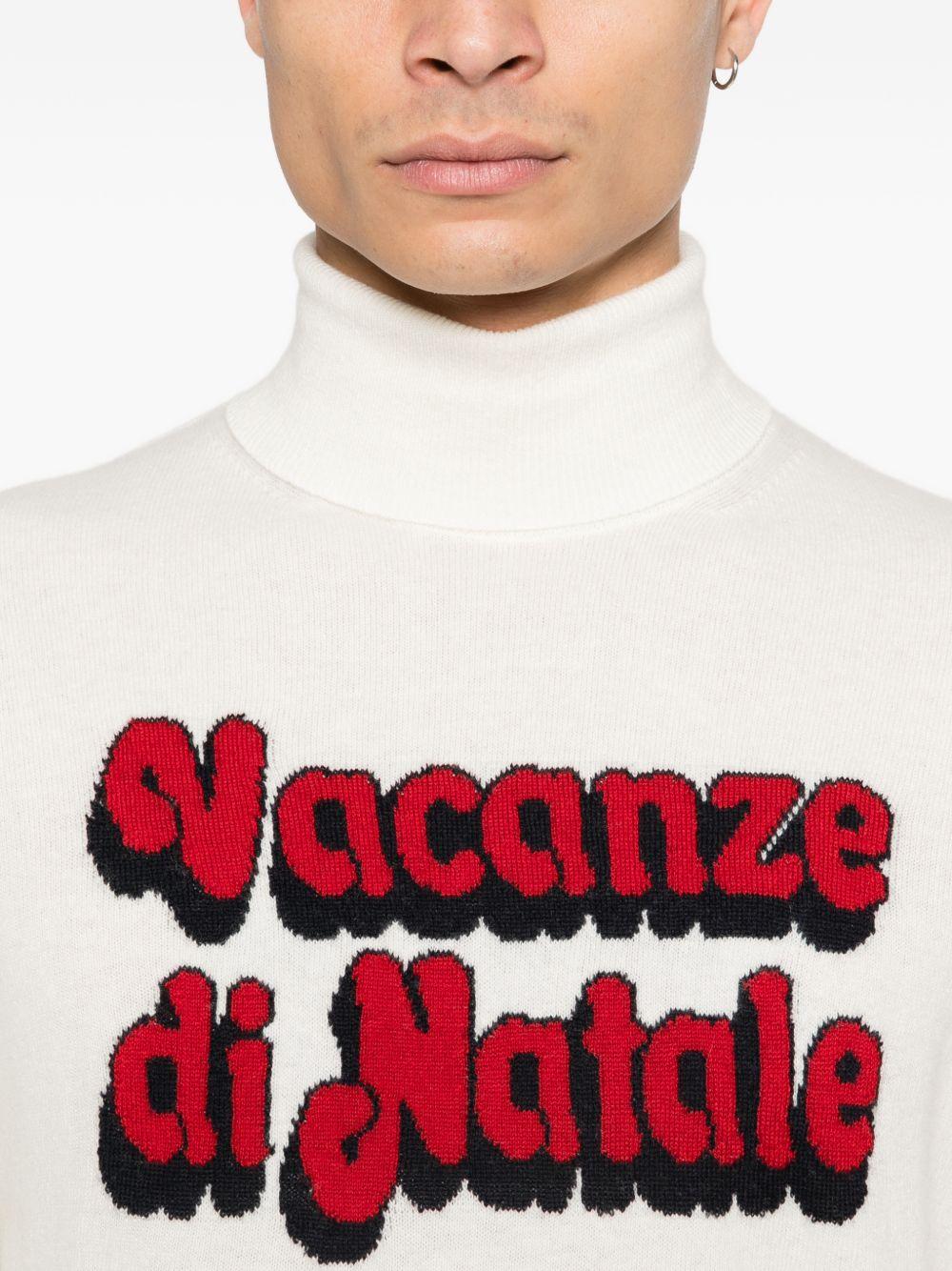 Girocollo New Queen in misto cashmere bianco DOLCEVITA02226I VACANZELOGO MC2 SAINT BARTH