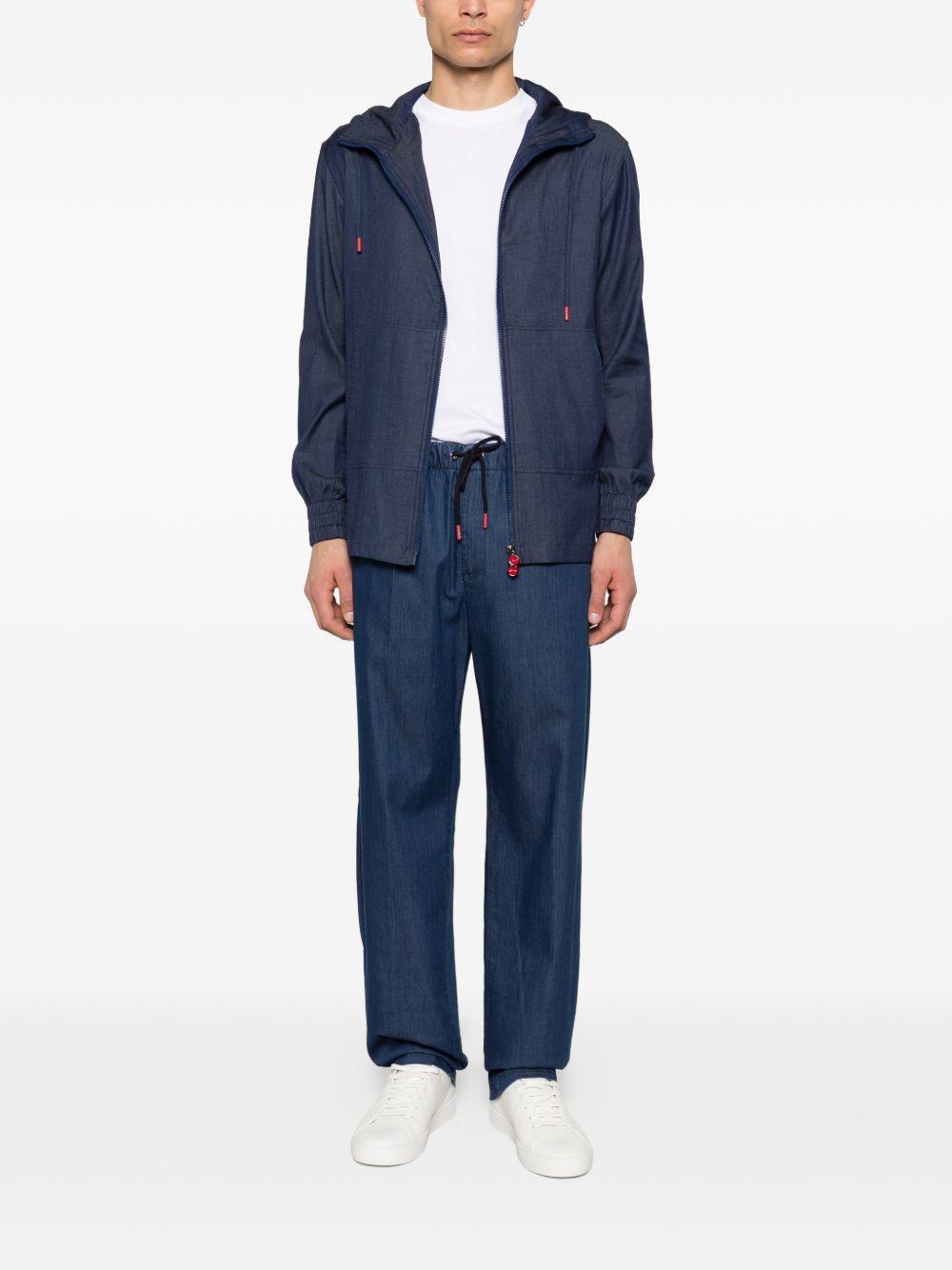 KITON - Giacca con cappuccio UMC010H0969601000 BLUE KITON