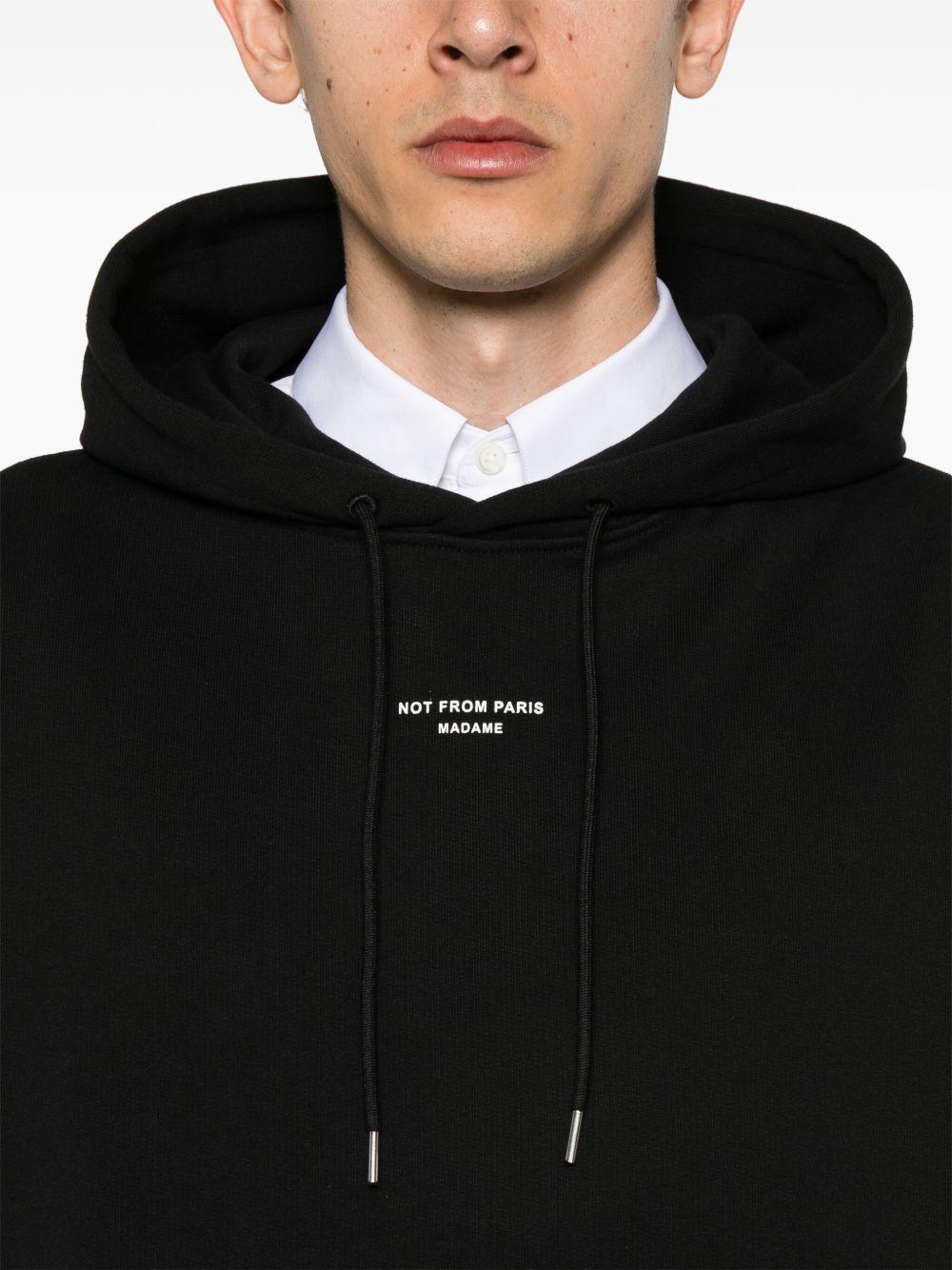 Le Hoodie Slogan Classique PERMHO161CO127 BLACK DROLE DE MONSIEUR