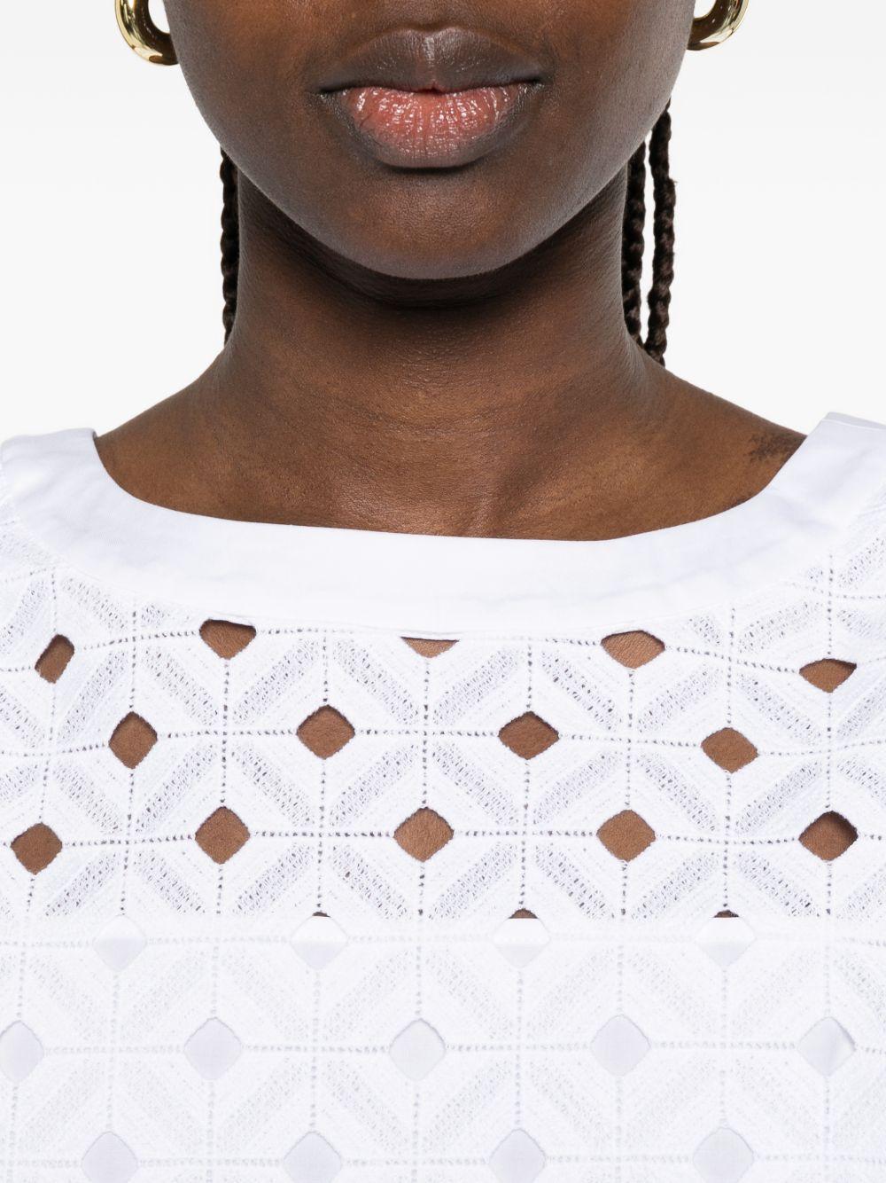 Abito In Macrame' BCHPESI 001 BIANCO OTTICO MAX MARA