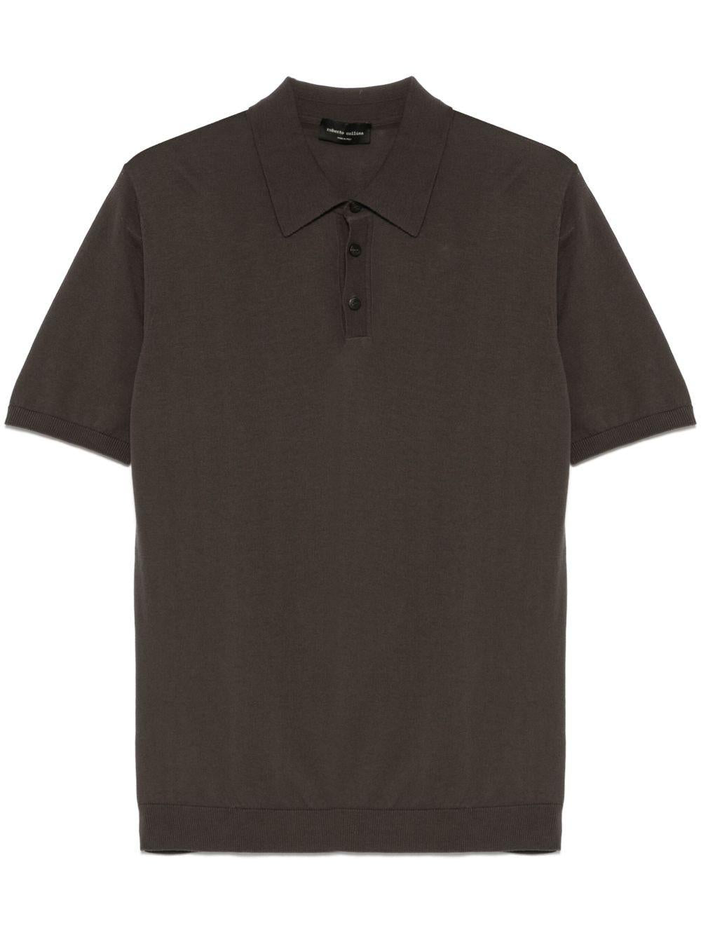 Polo in cotone RB10024 08 MORO ROBERTO COLLINA