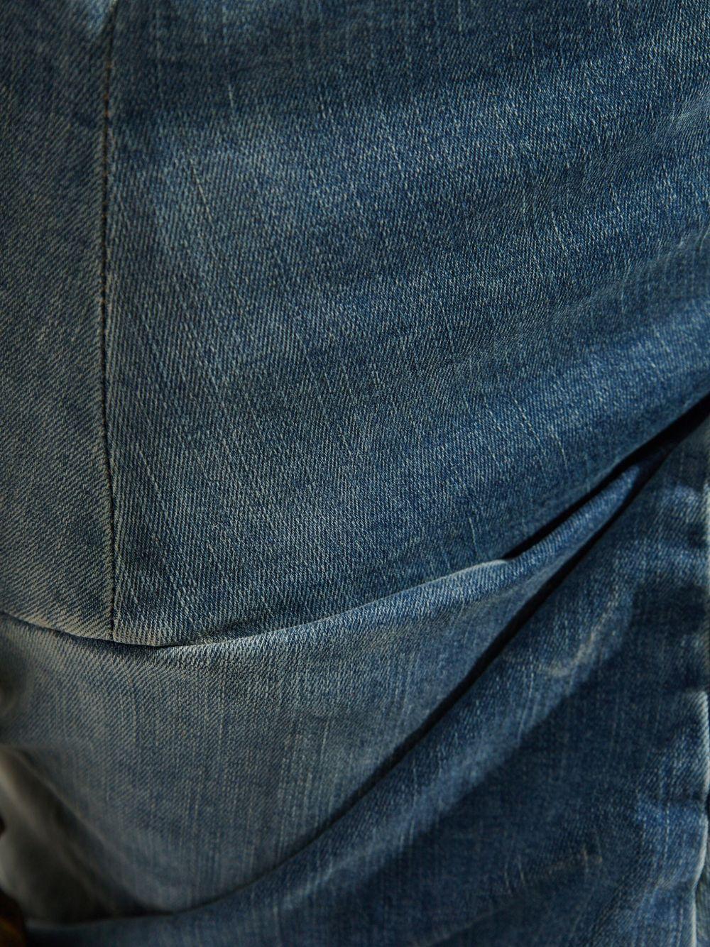 Low Twist midi skirt DS01E3349SDWB 06 INDIGO RICK OWENS DRKSHDW